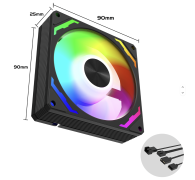 AFAN-00153 92mm ARGB PWM 4 Pin Kasa Fanı